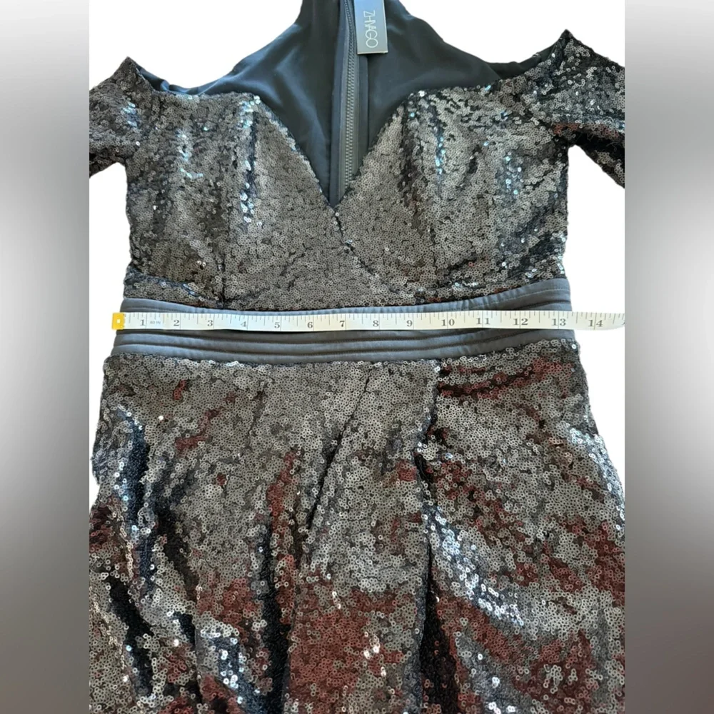Zhivago Revolve Black Sequin Off-Shoulder Mini Dress‎ US 6